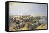 Russian Troops Crossing the Amu Darya River, 1873-Nikolai Karasin-Framed Stretched Canvas