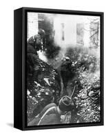 Russian Troops Liberating a Village Near Ordhonikidze, Caucasus, 1942-null-Framed Stretched Canvas