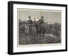 Russian Troops on the March-Richard Caton Woodville II-Framed Giclee Print