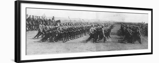 Russian Troops Parading During French President Raymond Poincare's Visit to Russia, 22 July, 1914-null-Framed Premium Giclee Print