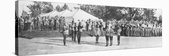 Russian Troops Saluting Tsar Nicholas II, Krasnoye Selo, 22 July, 1914-null-Stretched Canvas