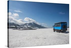 Russian Truck Crossing a Snowfield, Mutnovsky Volcano, Kamchatka, Russia, Eurasia-Michael Runkel-Stretched Canvas