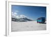 Russian Truck Crossing a Snowfield, Mutnovsky Volcano, Kamchatka, Russia, Eurasia-Michael Runkel-Framed Photographic Print