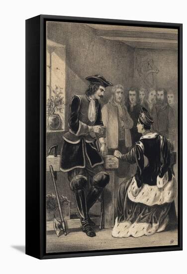 Russian Tsar Peter the Great and Catherine I of Russia-Stefano Bianchetti-Framed Stretched Canvas