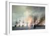 Russian-Turkish Sea Battle of Sinop on 18th November 1853, 1853-Ivan Konstantinovich Aivazovsky-Framed Premium Giclee Print