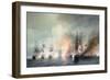 Russian-Turkish Sea Battle of Sinop on 18th November 1853, 1853-Ivan Konstantinovich Aivazovsky-Framed Giclee Print