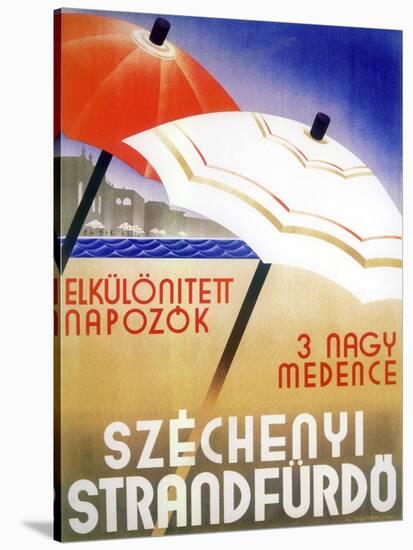 Russian Umbrellas-Vintage Apple Collection-Stretched Canvas