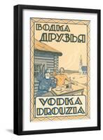 Russian Vodka Advertisement-null-Framed Art Print