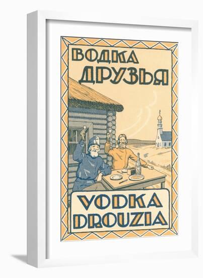 Russian Vodka Advertisement-null-Framed Art Print
