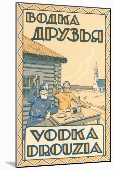 Russian Vodka Advertisement-null-Mounted Art Print