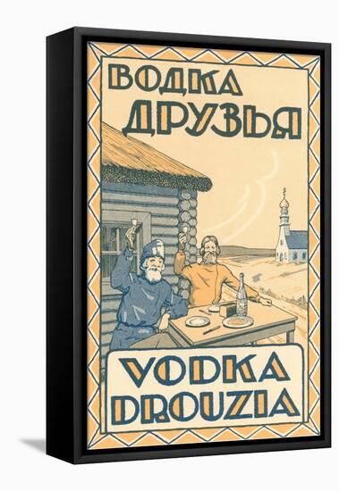 Russian Vodka Advertisement-null-Framed Stretched Canvas