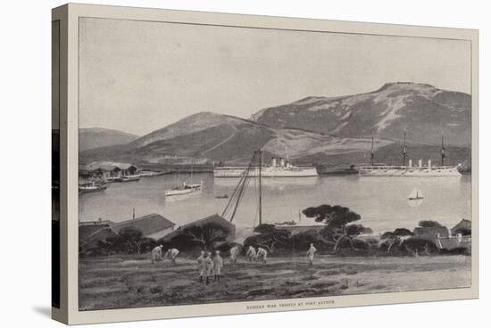 Russian War Vessels at Port Arthur-null-Stretched Canvas