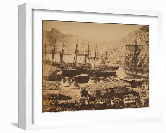 Russian Warships in the Cossack Bay, Balaklava, Ca 1855-Roger Fenton-Framed Giclee Print