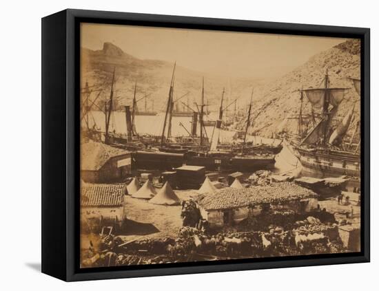 Russian Warships in the Cossack Bay, Balaklava, Ca 1855-Roger Fenton-Framed Stretched Canvas