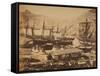 Russian Warships in the Cossack Bay, Balaklava, Ca 1855-Roger Fenton-Framed Stretched Canvas