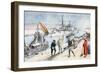 Russian Warships Passing Through the Suez Canal, Russo-Japanese War, 1904-5-null-Framed Giclee Print