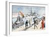 Russian Warships Passing Through the Suez Canal, Russo-Japanese War, 1904-5-null-Framed Giclee Print