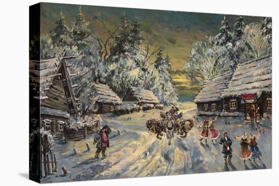 Russian Winter-Konstantin Alexeyevich Korovin-Stretched Canvas