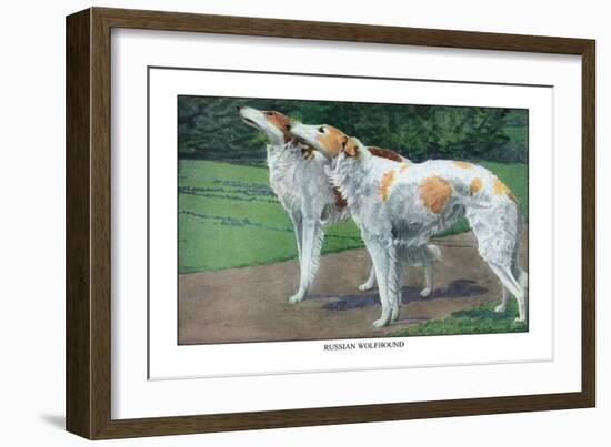 Russian Wolfhound-Louis Agassiz Fuertes-Framed Art Print