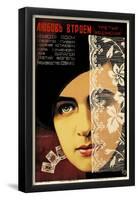 Russian (Woman Face/Cards)-null-Framed Poster