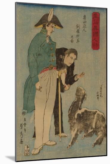 Russians and Sheep (Roshiyajin Shirasha Yo? No Zu)-Sadahide Utagawa-Mounted Art Print