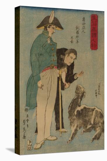 Russians and Sheep (Roshiyajin Shirasha Yo? No Zu)-Sadahide Utagawa-Stretched Canvas