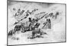 Russians Bringing Up Guns and Ammunition for the Assault at Erzrum, 1916-null-Mounted Giclee Print