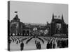 Russians Celeberating Anniversary Parade in Red Square-Carl Mydans-Stretched Canvas