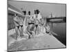 Russians Playing in the Snow in Swimming Gear, Preparing to Go Swimming-Carl Mydans-Mounted Photographic Print