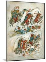 Russians Routing Bulgarians in a Cavalry Skirmish-null-Mounted Giclee Print