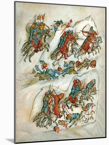 Russians Routing Bulgarians in a Cavalry Skirmish-null-Mounted Giclee Print