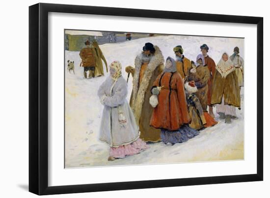 Russische Familie Beim Kirchgang-Severin Roesen-Framed Giclee Print