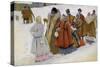 Russische Familie Beim Kirchgang-Severin Roesen-Stretched Canvas