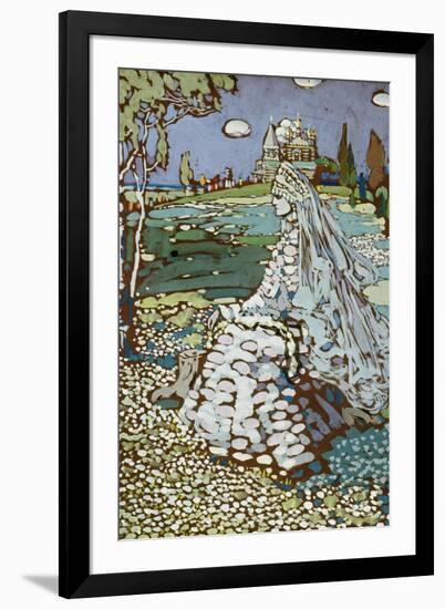 Russische Schoene in Landschaft, Um 1904-Wassily Kandinsky-Framed Giclee Print