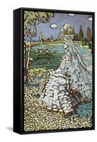 Russische Schoene in Landschaft, Um 1904-Wassily Kandinsky-Framed Stretched Canvas