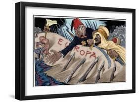 Russo-Japanese War (1904-1905). Allegorical, 1905. Coloured-null-Framed Giclee Print