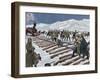 Russo-Japanese War (1904-1905). Construction of a Railroad across the Ice on Lake Baikal. Coloured-null-Framed Giclee Print