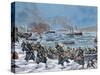 Russo-Japanese War (1904-1905). Landing of Japanese Troops in Chemulpo. Coloured-null-Stretched Canvas