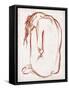 Rust Charcoal Nude Study II-Jennifer Parker-Framed Stretched Canvas