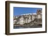 Rust-Colored Volcanic Tuff Cliffs Above a Dark Material Filled Glacier at Brown Bluff-Michael Nolan-Framed Photographic Print