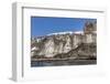 Rust-Colored Volcanic Tuff Cliffs Above a Dark Material Filled Glacier at Brown Bluff-Michael Nolan-Framed Photographic Print