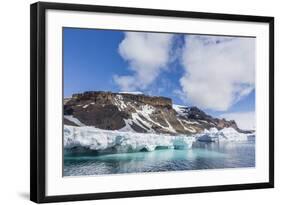 Rust-Colored Volcanic Tuff Cliffs of Brown Bluff-Michael Nolan-Framed Photographic Print