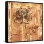 Rust Rose I-Carol Black-Framed Stretched Canvas