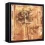 Rust Rose I-Carol Black-Framed Stretched Canvas