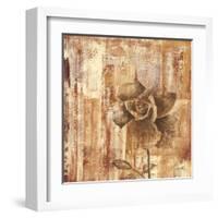 Rust Rose II-Carol Black-Framed Art Print