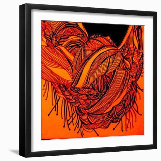 Rust Scarf-Linda Arthurs-Framed Giclee Print