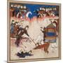 Rustam Lassos the Khaqan of China and Pulls Him from His Elephant, C.1450-null-Mounted Giclee Print