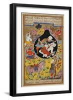 Rustam Slays the White Div-null-Framed Art Print