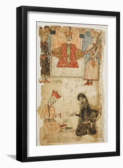 Rustaveli Dictates His Poem to a Chancellor, Mid of 17th C-Mamuka Tavakalashvili-Framed Giclee Print