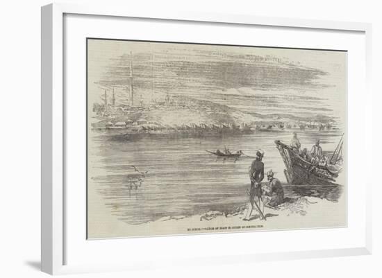 Rustchuk, Bridge of Boats in Course of Construction-null-Framed Giclee Print